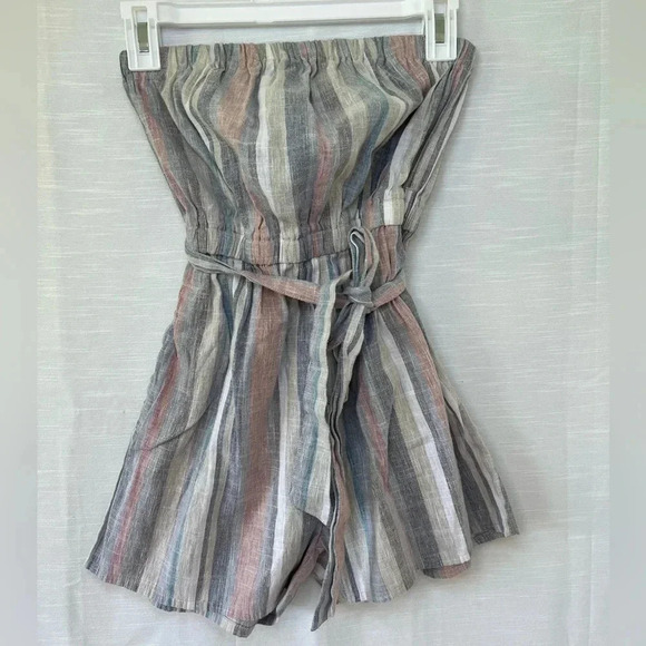 Derek Heart Striped Romper - Picture 1 of 5